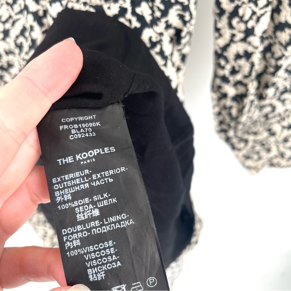 THE KOOPLES Silk Baroque Lace MCM Print Above Knee Long Sleeve Classic Dress - Picture 8 of 8